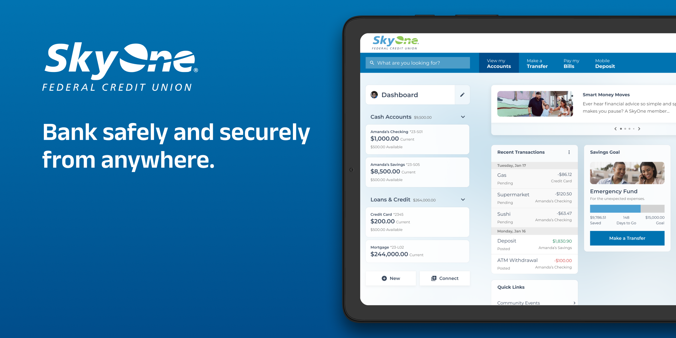 Online Mobile Banking Dashboard 1