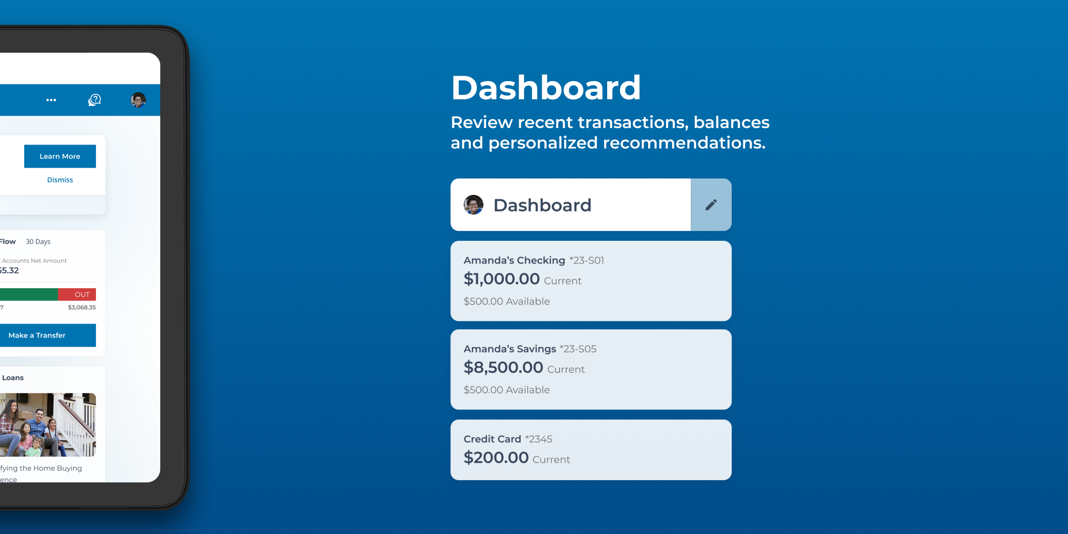 Online Mobile Banking Dashboard 2