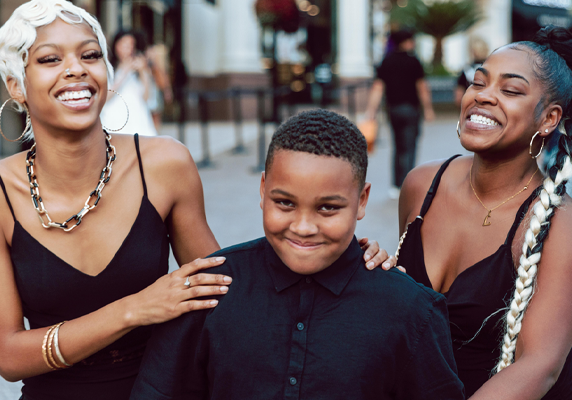 Happy Family laughing and smiling